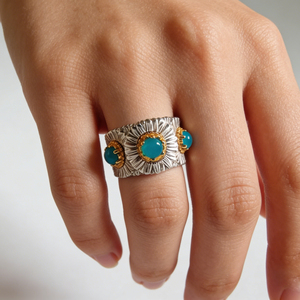 Anillo de compromiso personalizado de plata chapada en oro de 10K/14K con diamante de laboratorio y circonita, diseño de racimo, romántico, unisex, lindo, para aniversario - Product Image 5