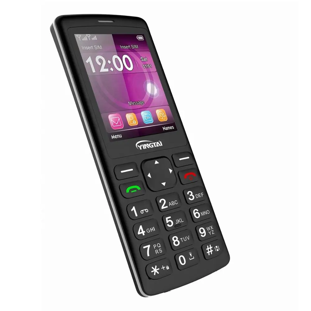 Teléfono móvil gsm para personas mayores, dispositivo de diseño a la moda, sim dual, pantalla de 2,4 pulgadas