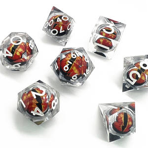 Liquid Core Dice 7Pcs Dnd Game Red Dice Jeu de société <span class=keywords><strong>Spiderman</strong></span> Dice Set avec numéro blanc - Product Image 2