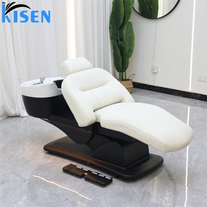 เก้าอี้นวดไฟฟ้าปรับระดับได้รุ่น KISEN พร้อมอ่างสระผมแบบนอนราบ หมุนได้ และยกขึ้นลงได้ - Product Image 4