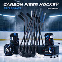 Bâton de hockey sur glace en fibre de carbone de qualité professionnelle à 13 couches, 375 g, 165 cm, pour adulte senior, manche monobloc, lame P92, poignée mate ergonomique, personnalisable