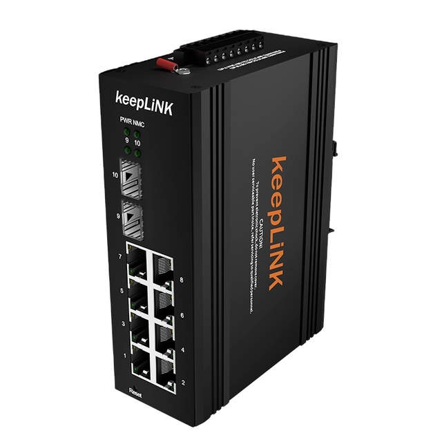 10/100/1000M 8 Port Gigabit Ethernet Managed Industrial PoE Switch SNMP