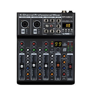 4 Channel Power Mixer <strong>Amplifier</strong> Professional Audio Private Family Performance KTV <strong>Sound</strong> Mixing Console Audio Mixer - Product Image 1