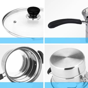 Vente en gros Marmite à <span class=keywords><strong>pâtes</strong></span> et nouilles multi-usages Marmite à vapeur en acier inoxydable <span class=keywords><strong>avec</strong></span> <span class=keywords><strong>passoire</strong></span> Pot à lait - Product Image 6