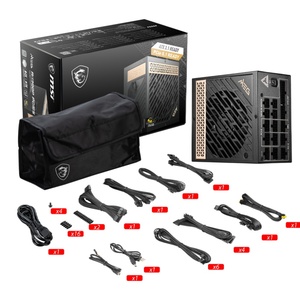 Vente en gros MSI MEG Ai1300P PCIE5 ATX3.0 PSU Platinum modulaire complet pour PC de bureau de jeu Alimentation à découpage - Product Image 1