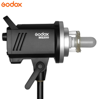 Godox MS200 lampu sorot Studio kecil, lampu kilat Studio kecil portabel 200W pencahayaan foto Mini