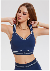 Nouvel ensemble de yoga pour femmes, ensemble deux pièces, <span class=keywords><strong>pantalon</strong></span> de sport à taille haute brossé couleur chair avec poche, ensemble de vêtements de fitness pour l'extérieur - Product Image 3