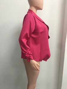 .New Design <b>Plus</b> <b>Size</b> Solid Color Cardigan Short <b>Jackets</b> and Coats Women Fashion - Product Image 6