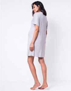 Pyjama de <span class=keywords><strong>maternité</strong></span> en Viscose souple et extensible, grande taille, col en V, femme de nuit, vêtements de soins infirmiers - Product Image 5