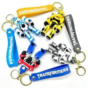 Schlussverkauf Transformatoren 3d-PvC-Gummiklüsselanhänger Karikatur weiche Schlüsselanhänger Anhänger Schlüsselanhänger für Geschenke und Handwerk