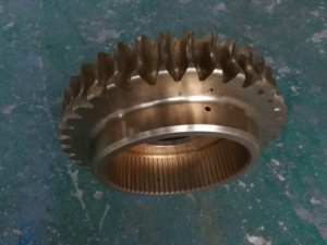 Engranaje y eje de tornillo sin fin de bronce grande de fundición de cobre reductor de gran velocidad personalizado - Product Image 4