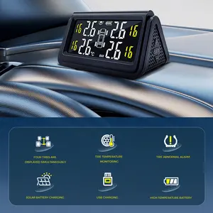 スマートソーラーワイヤレス4タイヤ外部車Tpmsユニバーサルタイヤ空気圧センサー車用