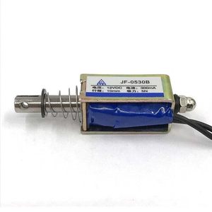 Solénoïde micro DC JF-0530B 12VDC, course de 10 mm, type push-pull, électrovanne avec ressort - Product Image 5