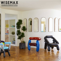 WISEMAX FURNITURE - Ensemble de chaises de loisirs créatives pour enfants - Structure en fibre de verre - Forme unique - Chaises pour enfants pour le salon - Ensemble de chaises