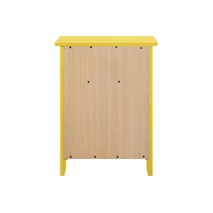 Vibrant Yellow Casual Nightstand With Drawer And Door Bedroom <b>Storage</b> Furniture - Product Image 3