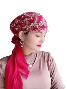 Pañuelo para la cabeza de color liso para mujeres musulmanas con encaje, pañuelo instantáneo, color sólido, ecológico, transpirable, listo para usar. - Product Image 4