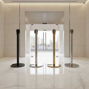 Barrera de Tráfico Apilable en Forma de U de Acero Inoxidable para Filas de Espera - Product Image 4