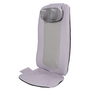 Multifunctional Electric <b>Back</b> Neck Waist <b>Massager</b> With Kneading Heat Therapy Grey Plug In PU Leather Massage Chair Accessory - Product Image 5