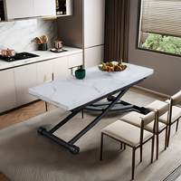 Table à café et à manger surélevée multifonctionnelle moderne pliable en métal pour la cuisine à domicile, l'hôtel et le bar.
