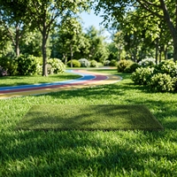 Gazon artificiel imperméable de qualité supérieure, durable, pour aménagement paysager, tapis d'herbe pour usage intérieur et extérieur, design automnal naturel LW40