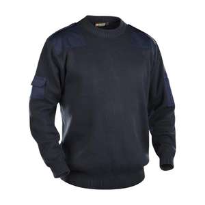 BLAKLADER - 839929058800XS Pull tricoté Bleu Marine-EAN 7330509192023 WORK HOODIES - Product Image 1
