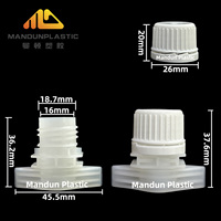 Capuchon de bec en plastique PE 16mm version améliorée pour emballage de pochette de détergent à boissons