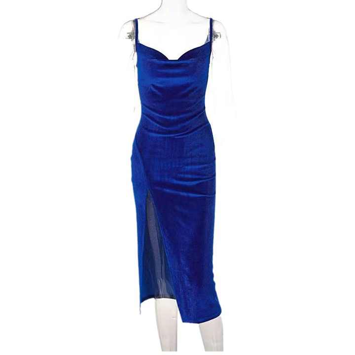 Summer Beach Dress Women V-Neck Backless Split Sexy Long Dress White Sleeveless See Through Party Vestidos 2025 main image 1