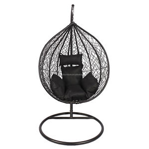 Muebles de Jardín de Ratán, Silla Colgante Redonda Tipo Huevo, Silla de Ratán con Forma de Cesta - Product Image 2