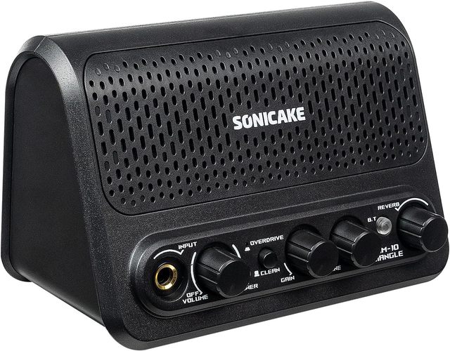Sonicake 10W Mini Guitar Amp, Portable Guitar Combo Amplifier with Clean/Overdrive/Reverb, All-in-one Rechargeable BT Amplifier