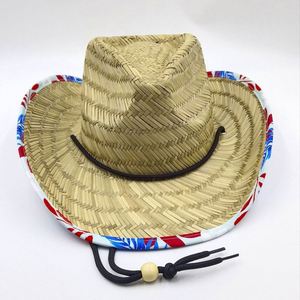 Custom Print Fishing Surf Lifeguard Beach Sun <b>Hat</b> Mexican Sombrero Wide Brim <b>Hat</b> Lifeguard Custom <b>Straw</b> Lifeguard <b>Straw</b> <b>Hat</b> - Product Image 2