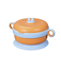 Bol d'alimentation Double couche pour enfants Boîte à lunch en acier inoxydable 316 Silicone de qualité alimentaire Isolation remplie d'eau Bol pour bébé