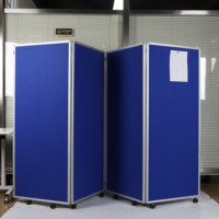 Panneau d'écran de diviseur de bureau poussé à la main mobile de haute qualité cloison murale à broches debout pour la Division de l'espace de bureau