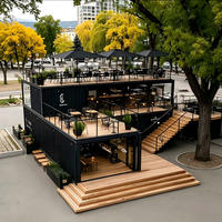 SKYLINE Maison conteneur modulaire démontable à deux étages de 20 pieds et 40 pieds, cabine, café, bar, restaurant, salle de sport, hôtel, bâtiment commercial