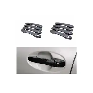 carbon fiber car door handle trim cover protect for subaru forester 2014 2015 2016 2017 2018 2013 accessories auto decoration