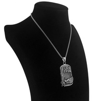 Collar de Acero Inoxidable con Colgante de Águila 3D, Diseño Cuadrado de Libertad, Estilo Hip Hop Europeo para Hombre