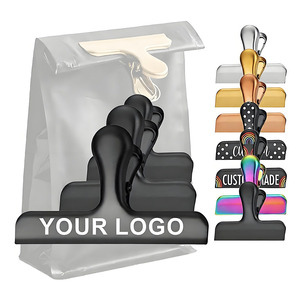 Wholesale Kitchen Food Preservation Stainless Steel Snack <strong>Bag</strong> <strong>Clips</strong> Custom Logo Food <strong>Clips</strong> for Promotional Gift <strong>Clip</strong> - Product Image 1