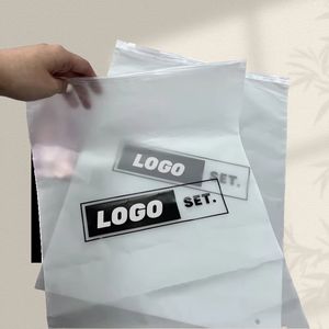 Custom Print Frosted Disposable Zipper <b>Bag</b> Ziplock PE for Shirt Socks Shoes <b>Clothing</b> Garment Packaging - Product Image 1