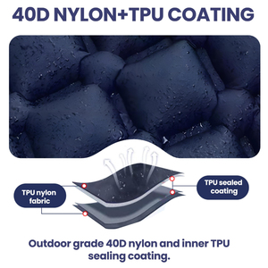 Almohadilla para dormir para acampar, alfombrilla autoinflable ultraligera para acampar, bomba de pie integrada, colchón de aire impermeable duradero para acampar - Product Image 4