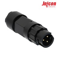 Connecteur étanche M12 IP67 5 broches plaqué or, auto-verrouillant, assemblé, mâle-femelle, en nylon pour câblage industriel et systèmes solaires