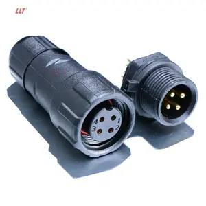 Düz yuvarlak 4 Pin yalıtımlı tel M14 3 4 5 6 7 8 9 10 3 + 4 2 + 5pin su geçirmez otomotiv led konektörü