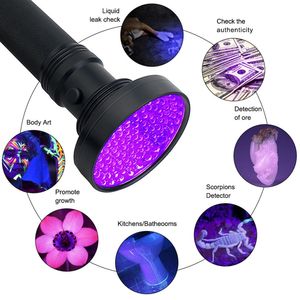 Lampe de poche UV Portable 395nm 100 LED lumière ultraviolette puissante étanche IP67 pour le marquage des taches de <span class=keywords><strong>scorpion</strong></span> pour animaux de compagnie de minerai invisible - Product Image 2