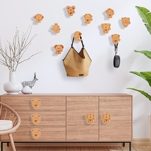 Poignée de tiroir de cuisine en acier pour enfants, motif étoile, nuage, ours, sans perçage, auto-adhésive, à trou unique, pour porte d'armoire - Product Image 5