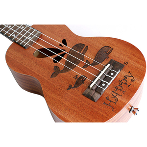 <span class=keywords><strong>Ukelele</strong></span> soprano de 21 pulgadas, <span class=keywords><strong>ukelele</strong></span> con acabado mate de madera contrachapada de caoba, mini guitarra de 4 cuerdas para niños principiantes - Product Image 2