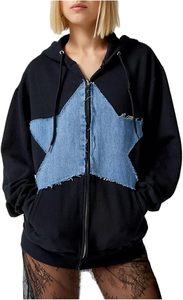 Sudadera <span class=keywords><strong>con</strong></span> <span class=keywords><strong>capucha</strong></span> y cremallera Y2k para <span class=keywords><strong>mujer</strong></span> <span class=keywords><strong>con</strong></span> patrón de estrellas manga larga Hip-hop Harajuku camisa deportiva <span class=keywords><strong>con</strong></span> <span class=keywords><strong>capucha</strong></span> - Product Image 6