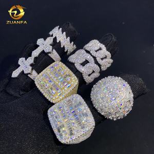 Colección de Anillos Finos para Hombre de Joyería Estilo Hip Hop, Anillos Cubanos con Cruz de Moissanita y Diamantes de Plata 925 VVS Iced Out Personalizados - Product Image 4