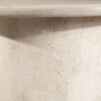 Table de jardin d'hôtel avec plateau en marbre naturel, style européen blanc simple