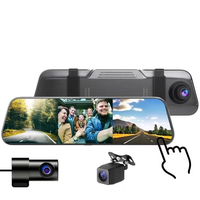 10 inç dokunmatik ekran Dash kamera 3CH HD 1080p + 1080P + 1080P için araba dvr'ı 24H park monitörü Video kaydedici gece görüş WiFi GPS