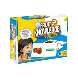 Jouets éducatifs pour enfants, puzzle de dessins animés, fruits, jeu de correspondance de connaissances, ensemble de puzzles - Product Image 1