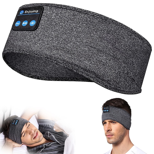 Sleep Mask BT Sleeping Headphones Headband Thin Soft Elastic Comfortable Wireless Music Headset Eye Mask for Side Sleeper