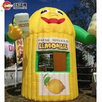 Stand de Vente Gonflable Rapide de 3m de Haut en Forme de Fruit (Limonade) avec Souffleur Électrique, Thème Plage, Bar à Boissons Durable, Kiosque à Snacks à Vendre